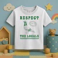 Respect The Local Pigeon Funny Retro Silly Pigeons Lover Toddler T-Shirt thumb 3