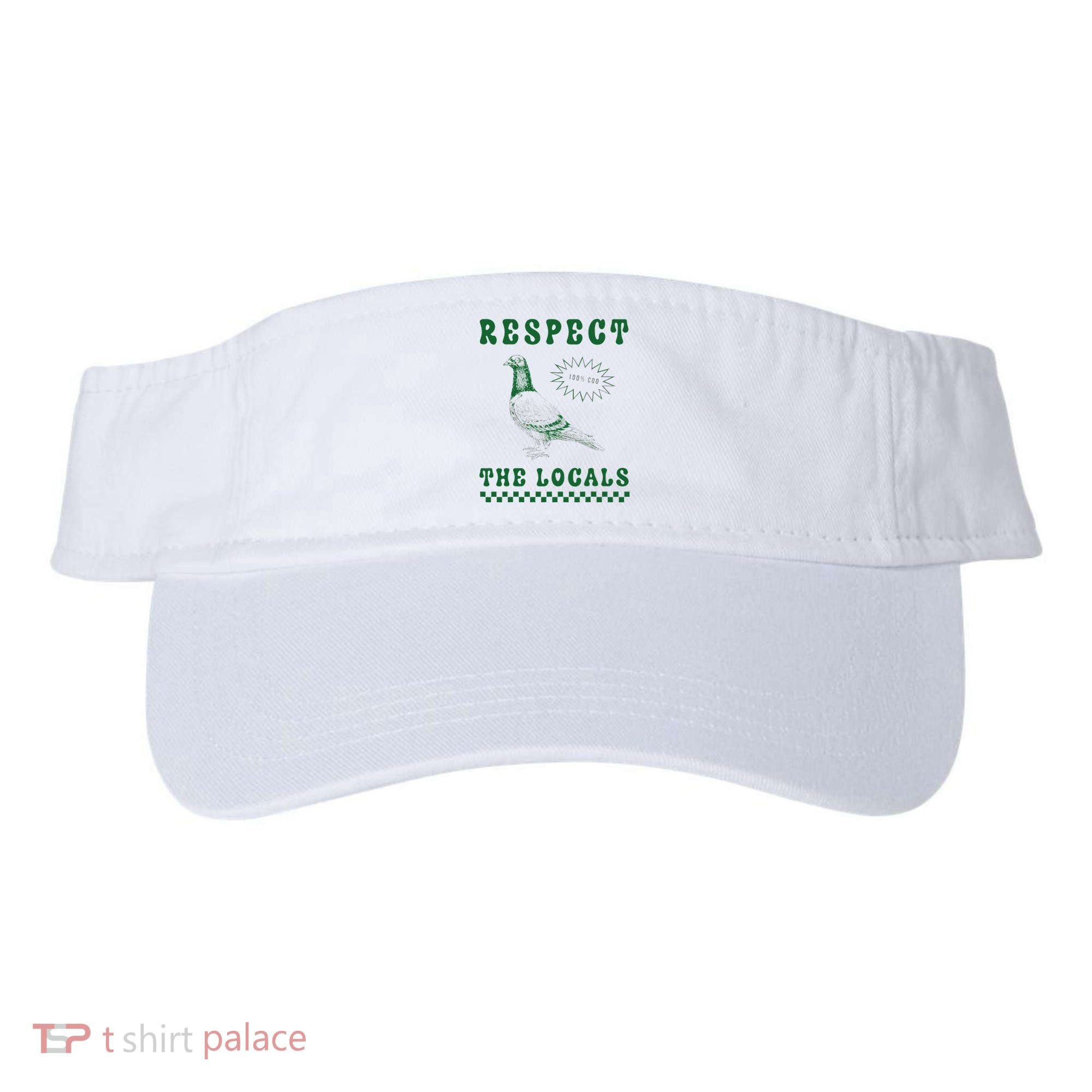 Respect The Local Pigeon Funny Retro Silly Pigeons Lover Visor