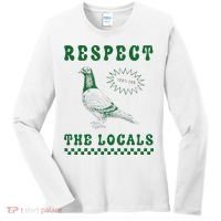 Respect The Local Pigeon Funny Retro Silly Pigeons Lover Women's Long Sleeve Shirt thumb 0