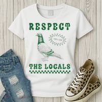Respect The Local Pigeon Funny Retro Silly Pigeons Lover Women's T-Shirt thumb 3