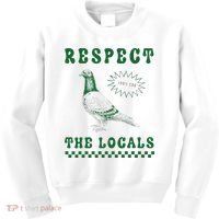Respect The Local Pigeon Funny Retro Silly Pigeons Lover Kids Sweatshirt thumb 0