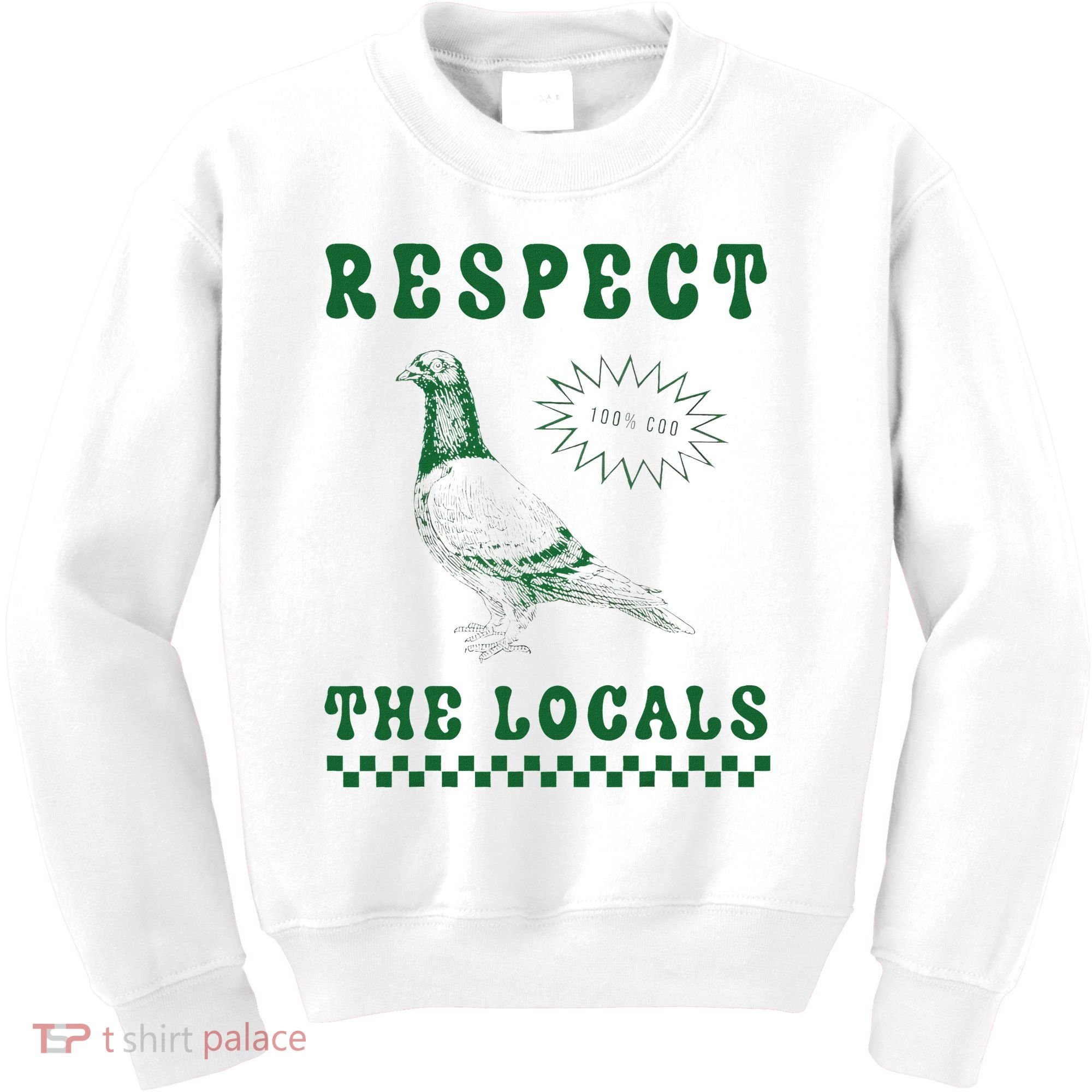 Respect The Local Pigeon Funny Retro Silly Pigeons Lover Kids Sweatshirt