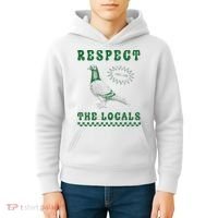 Respect The Local Pigeon Funny Retro Silly Pigeons Lover Kids Hoodie thumb 4