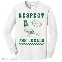 Respect The Local Pigeon Funny Retro Silly Pigeons Lover Kids Long Sleeve Shirt thumb 0