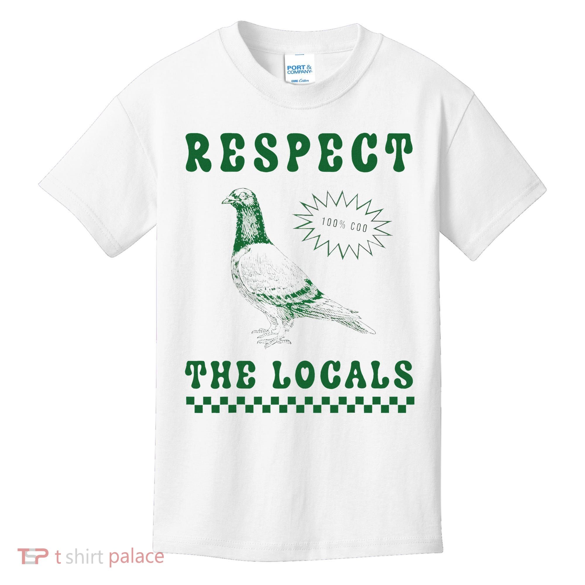 Respect The Local Pigeon Funny Retro Silly Pigeons Lover Kids T-Shirt