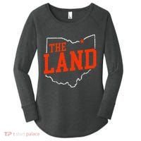 Retro The Land Cleveland Ohio Travel Souvenir Women's Perfect Tri Tunic Long Sleeve Shirt thumb 0