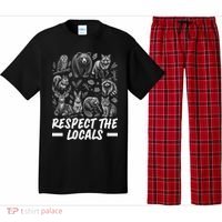 Respect The Locals Wildlife Animal Lover Pajama Set thumb 0