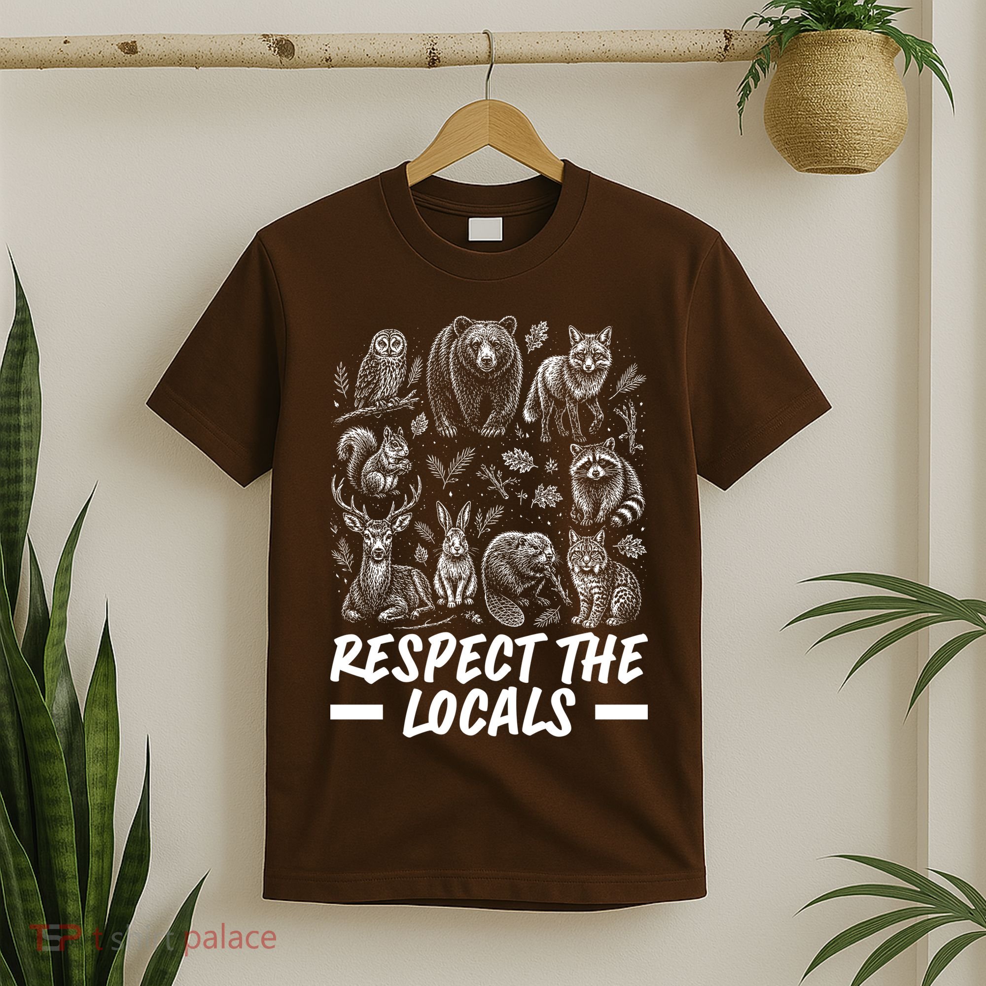 Respect The Locals Wildlife Animal Lover T-Shirt