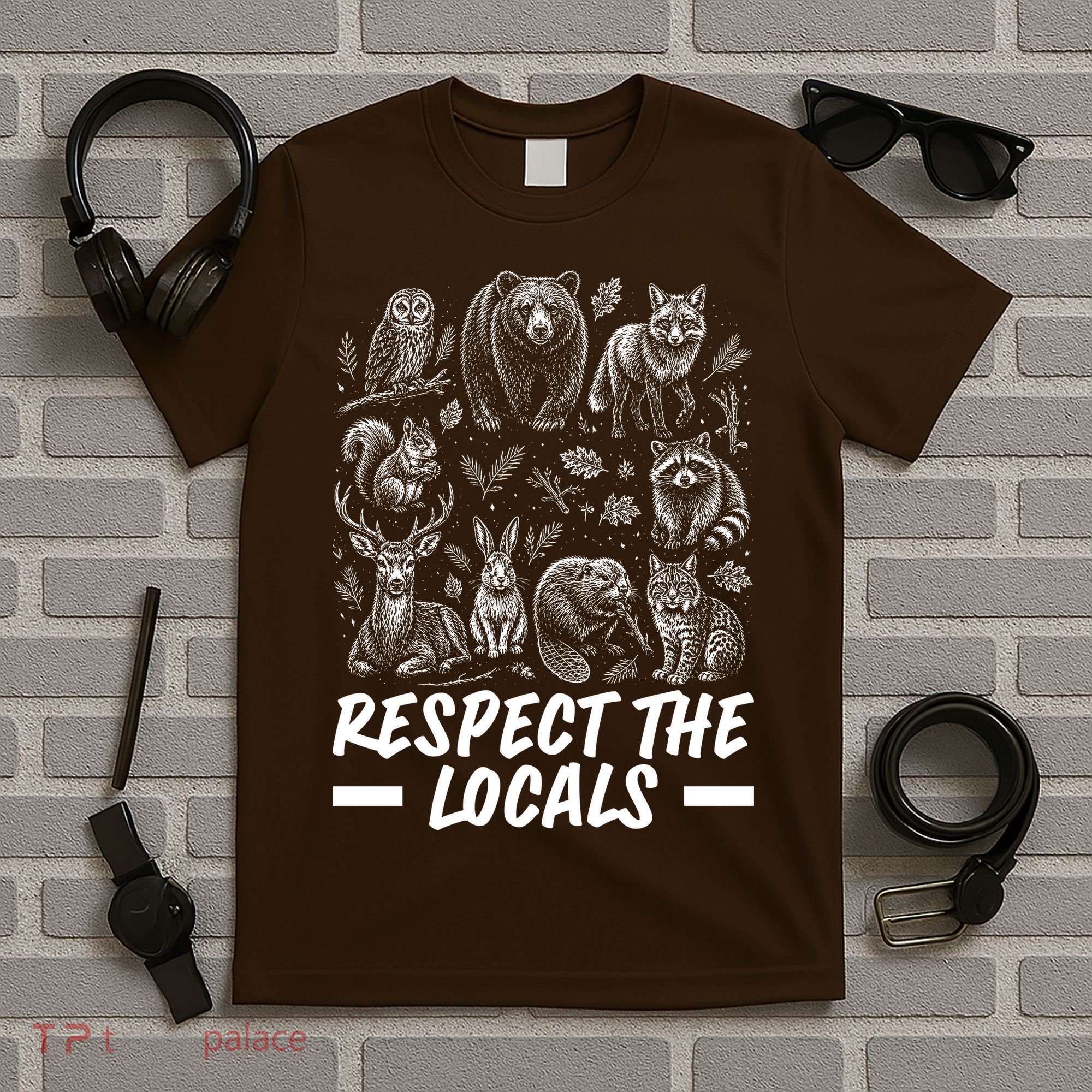 Respect The Locals Wildlife Animal Lover T-Shirt