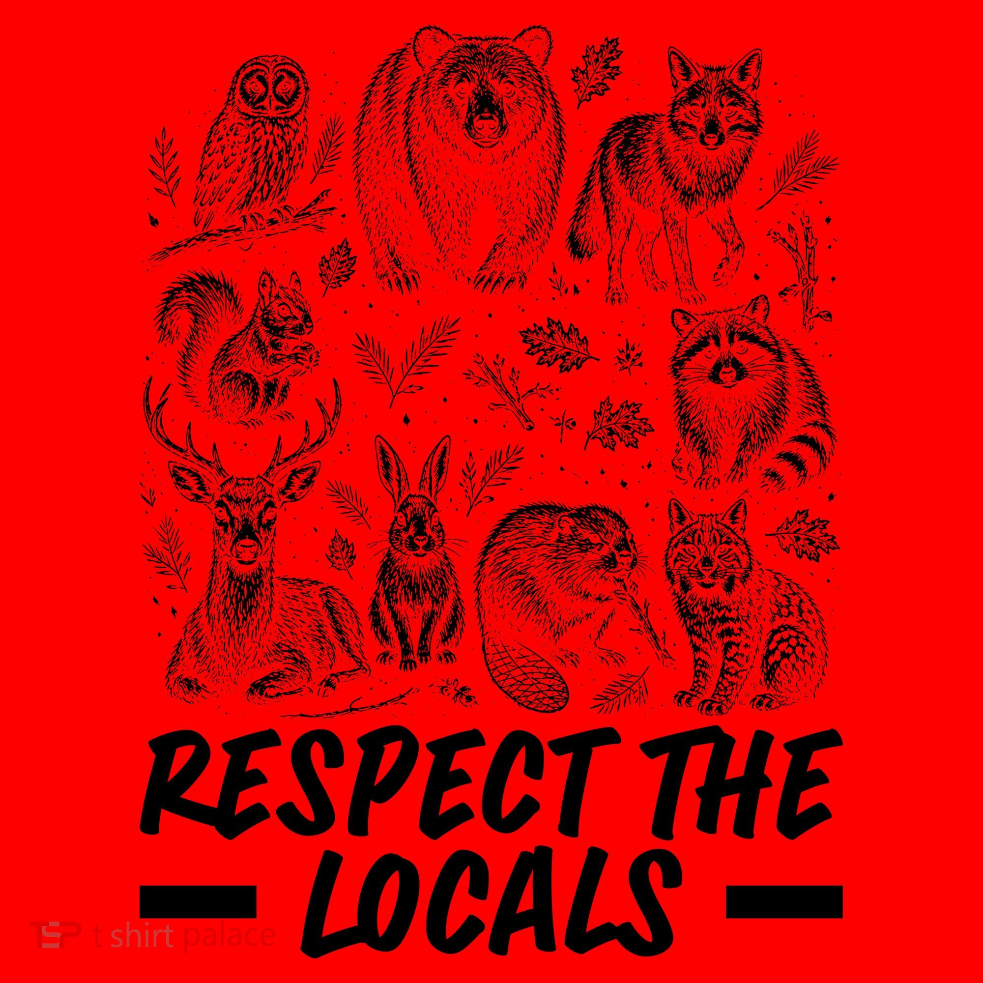 Respect The Locals Wildlife Animal Lover Santa Hat