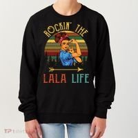 Rockin The Lala Life Grandparents Day For Lala Women's Sweatshirt thumb 0