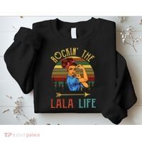 Rockin The Lala Life Grandparents Day For Lala Sweatshirt thumb 2