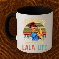 Rockin The Lala Life Grandparents Day For Lala Coffee Mug thumb 2