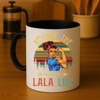 Rockin The Lala Life Grandparents Day For Lala Coffee Mug thumb 4