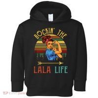 Rockin The Lala Life Grandparents Day For Lala Toddler Hoodie thumb 0