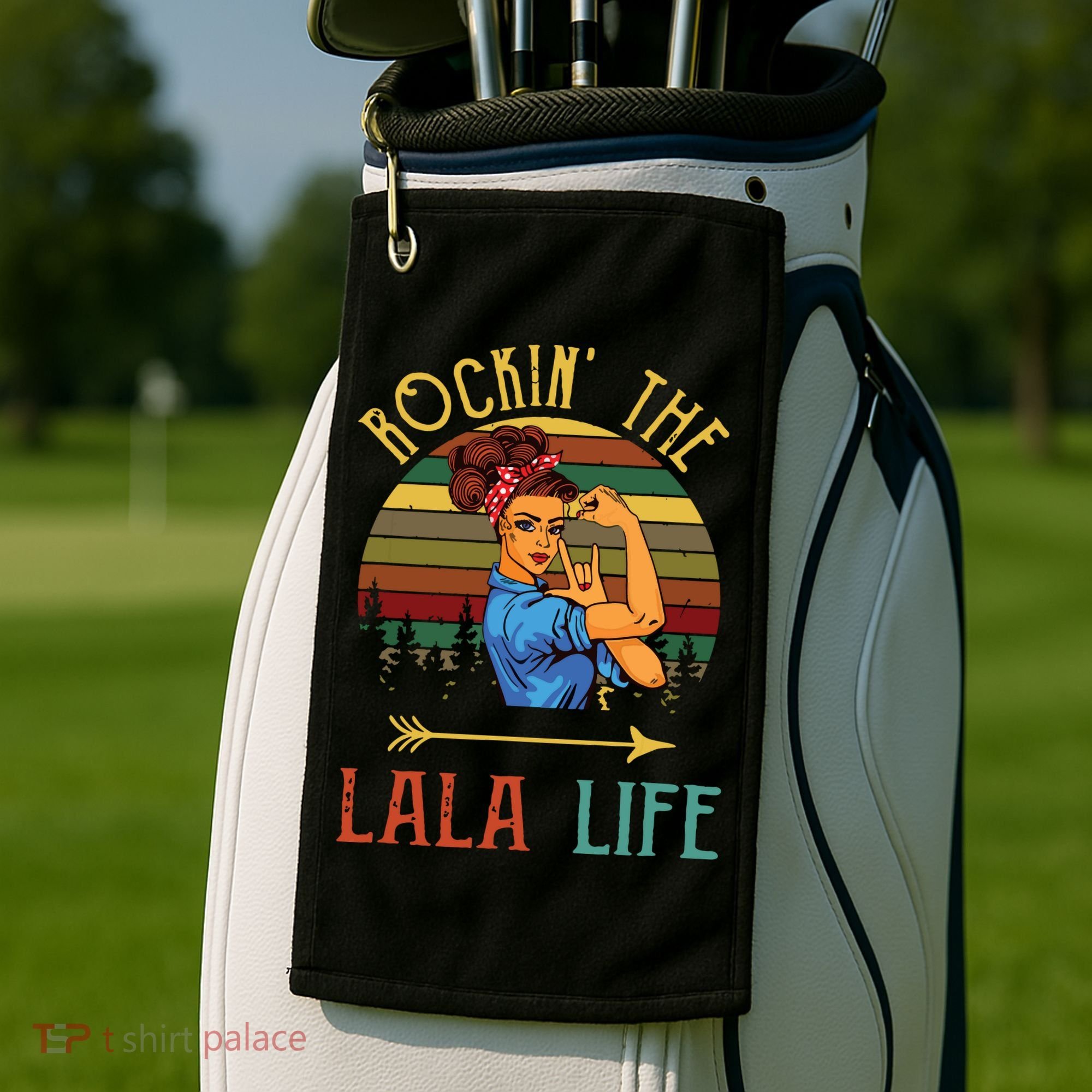 Rockin The Lala Life Grandparents Day For Lala Golf Towel