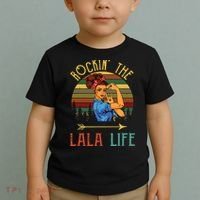 Rockin The Lala Life Grandparents Day For Lala Toddler T-Shirt thumb 2