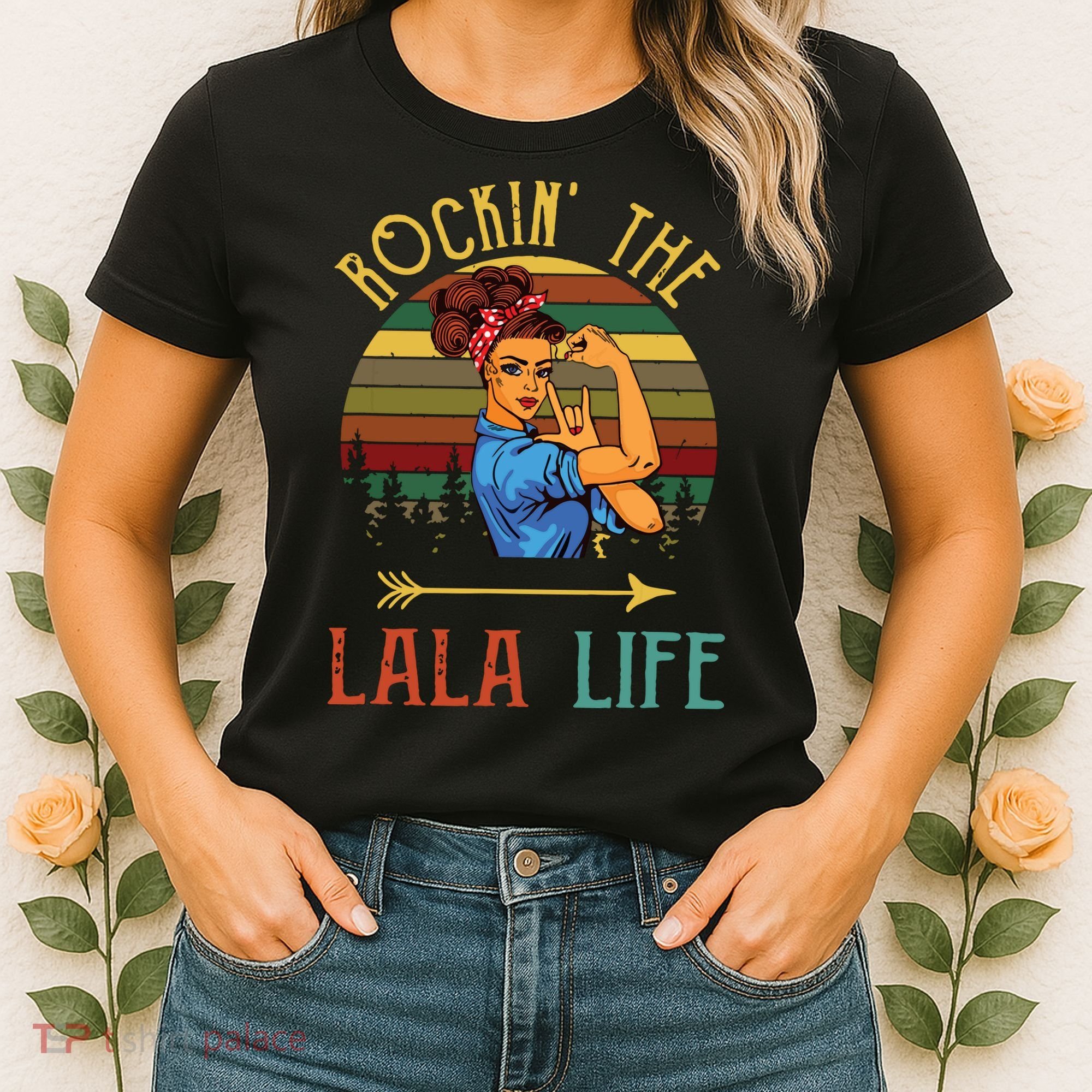 Rockin The Lala Life Grandparents Day For Lala Women's T-Shirt