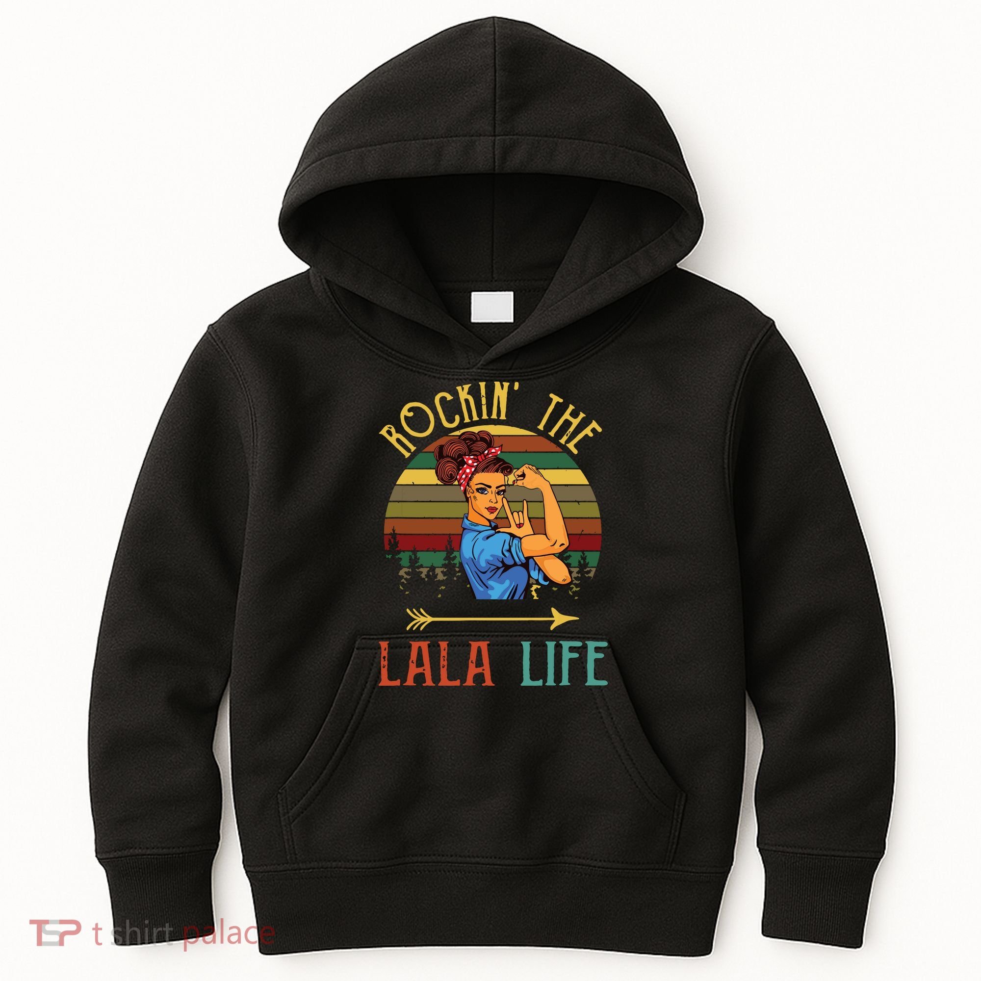 Rockin The Lala Life Grandparents Day For Lala Kids Hoodie