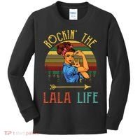 Rockin The Lala Life Grandparents Day For Lala Kids Long Sleeve Shirt thumb 0