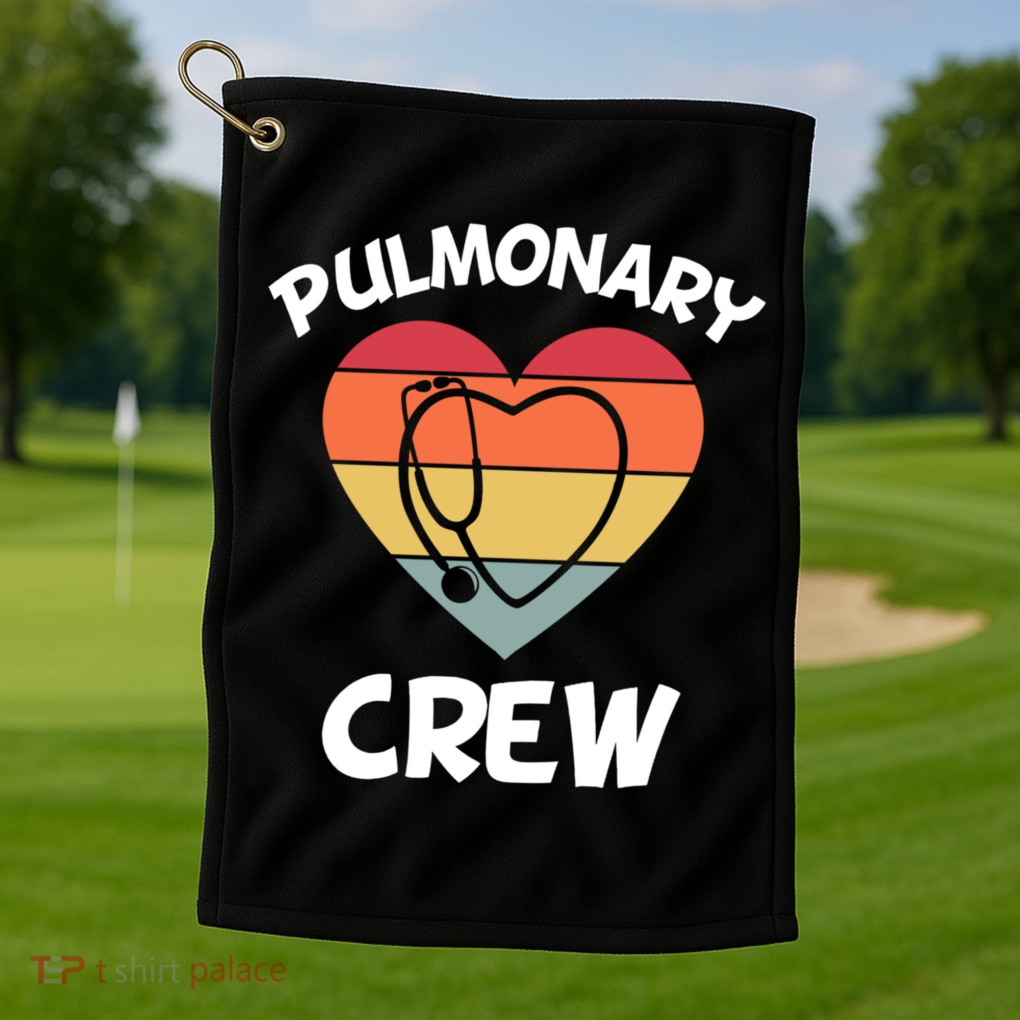 Respiratory Therapy Lung Doctor Pulmonary Crew Asthma Nurse Gift Golf Towel