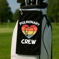 Respiratory Therapy Lung Doctor Pulmonary Crew Asthma Nurse Gift Golf Towel thumb 2