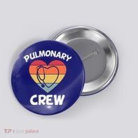 Respiratory Therapy Lung Doctor Pulmonary Crew Asthma Nurse Gift Button thumb 0