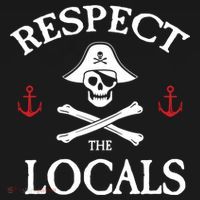 Respect The Locals Skull Crossbones Funny Pirate Gasparilla Cute Gift Women's Hoodie thumb 2