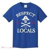 Respect The Locals Skull Crossbones Funny Pirate Gasparilla Cute Gift Kids T-Shirt thumb 0