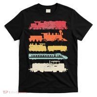 Retro Trains Lovers Vintage Railroad Train Christmas T-Shirt thumb 0