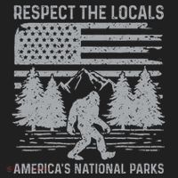 Respect The Locals Bigfoot National Park Bigfoot Beanie thumb 2