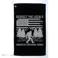 Respect The Locals Bigfoot National Park Bigfoot Golf Towel thumb 0