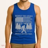 Respect The Locals Bigfoot National Park Bigfoot Tank Top thumb 3