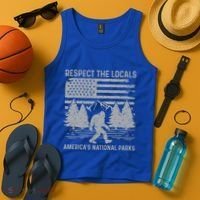Respect The Locals Bigfoot National Park Bigfoot Tank Top thumb 4
