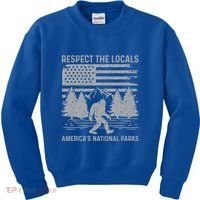 Respect The Locals Bigfoot National Park Bigfoot Kids Sweatshirt thumb 0
