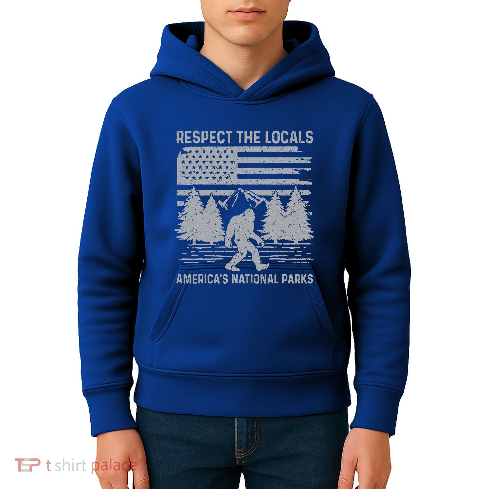 Respect The Locals Bigfoot National Park Bigfoot Kids Hoodie