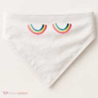 Rainbow Titties Lgbt Queer USA-Made Doggie Bandana thumb 0