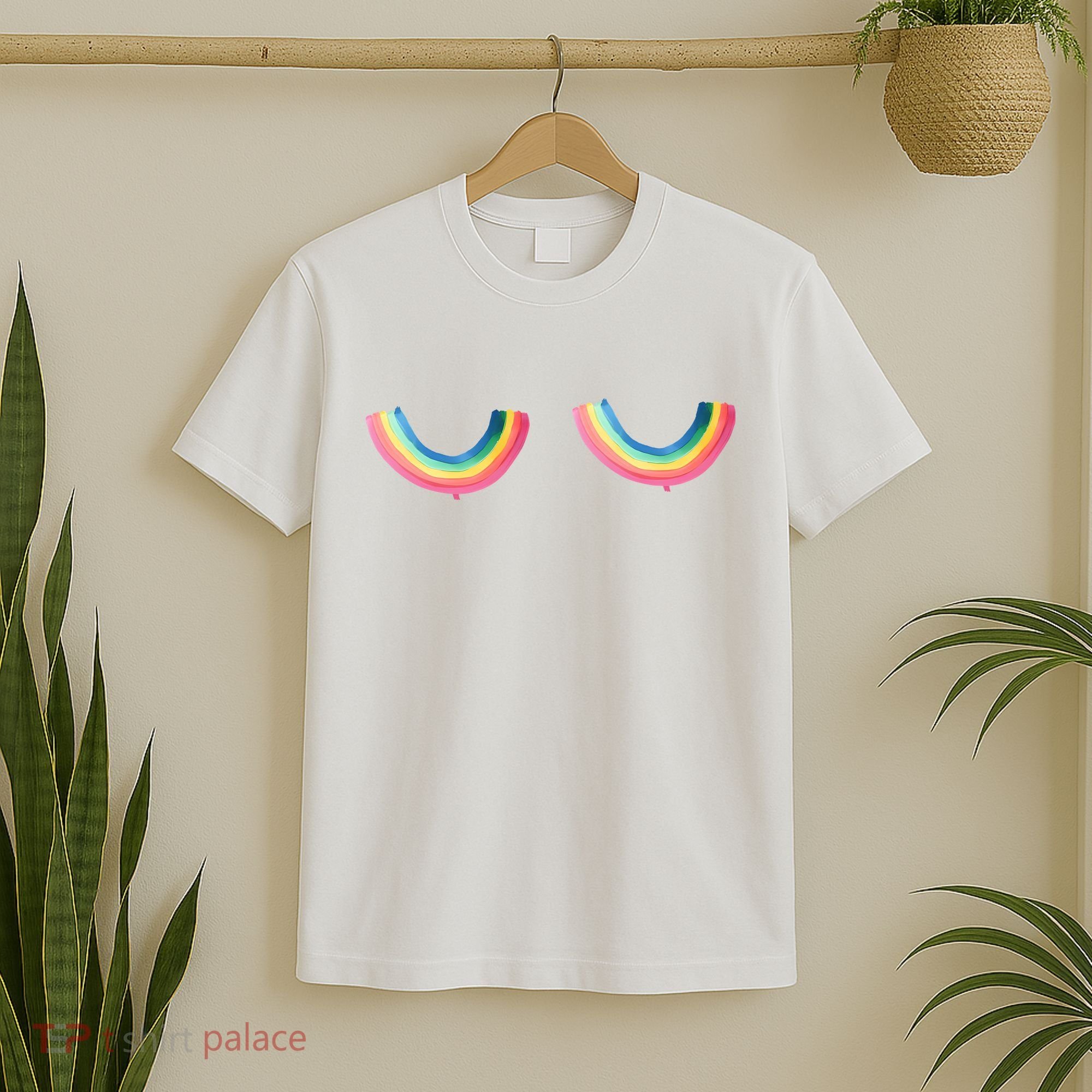 Rainbow Titties Lgbt Queer T-Shirt