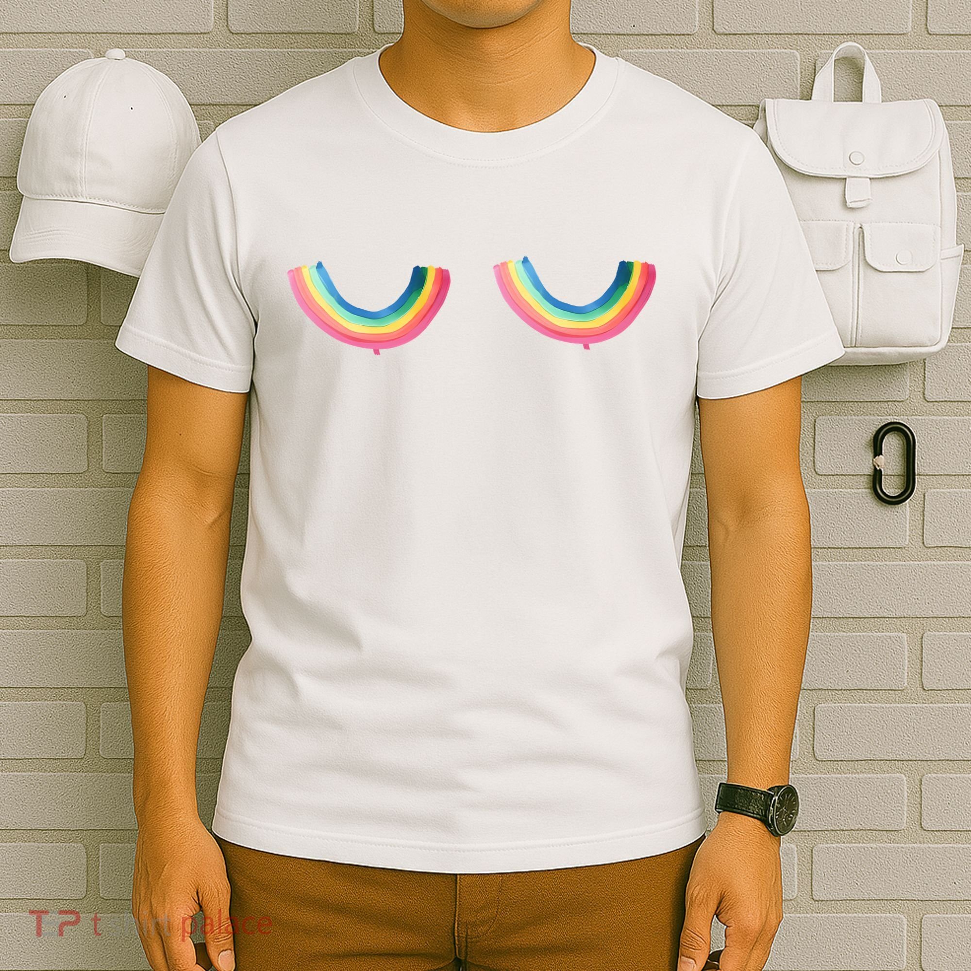 Rainbow Titties Lgbt Queer T-Shirt
