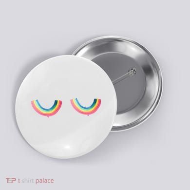 Rainbow Titties Lgbt Queer Button