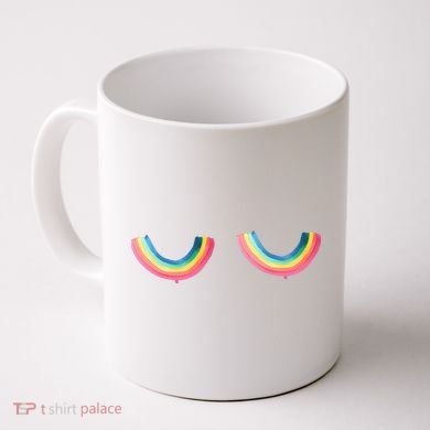 Rainbow Titties Lgbt Queer Coffee Mug