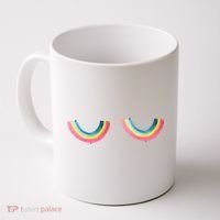 Rainbow Titties Lgbt Queer Coffee Mug thumb 0