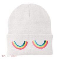 Rainbow Titties Lgbt Queer Beanie thumb 0