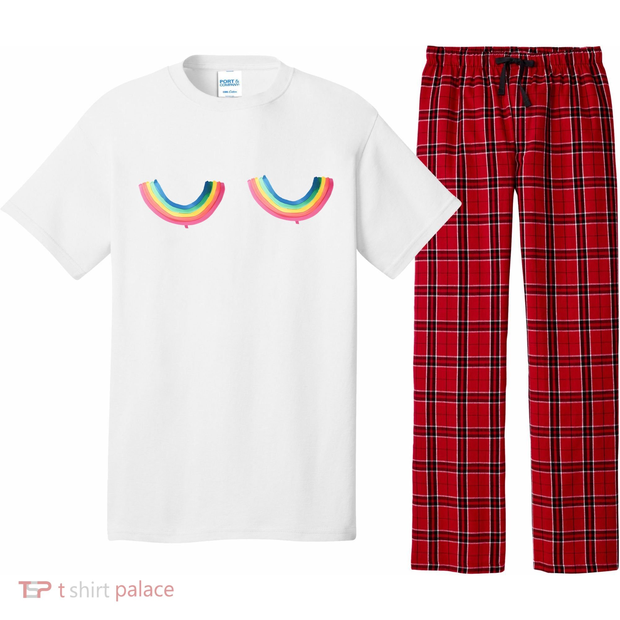 Rainbow Titties Lgbt Queer Pajama Set