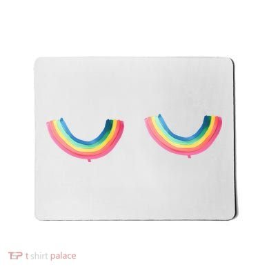 Rainbow Titties Lgbt Queer Mousepad