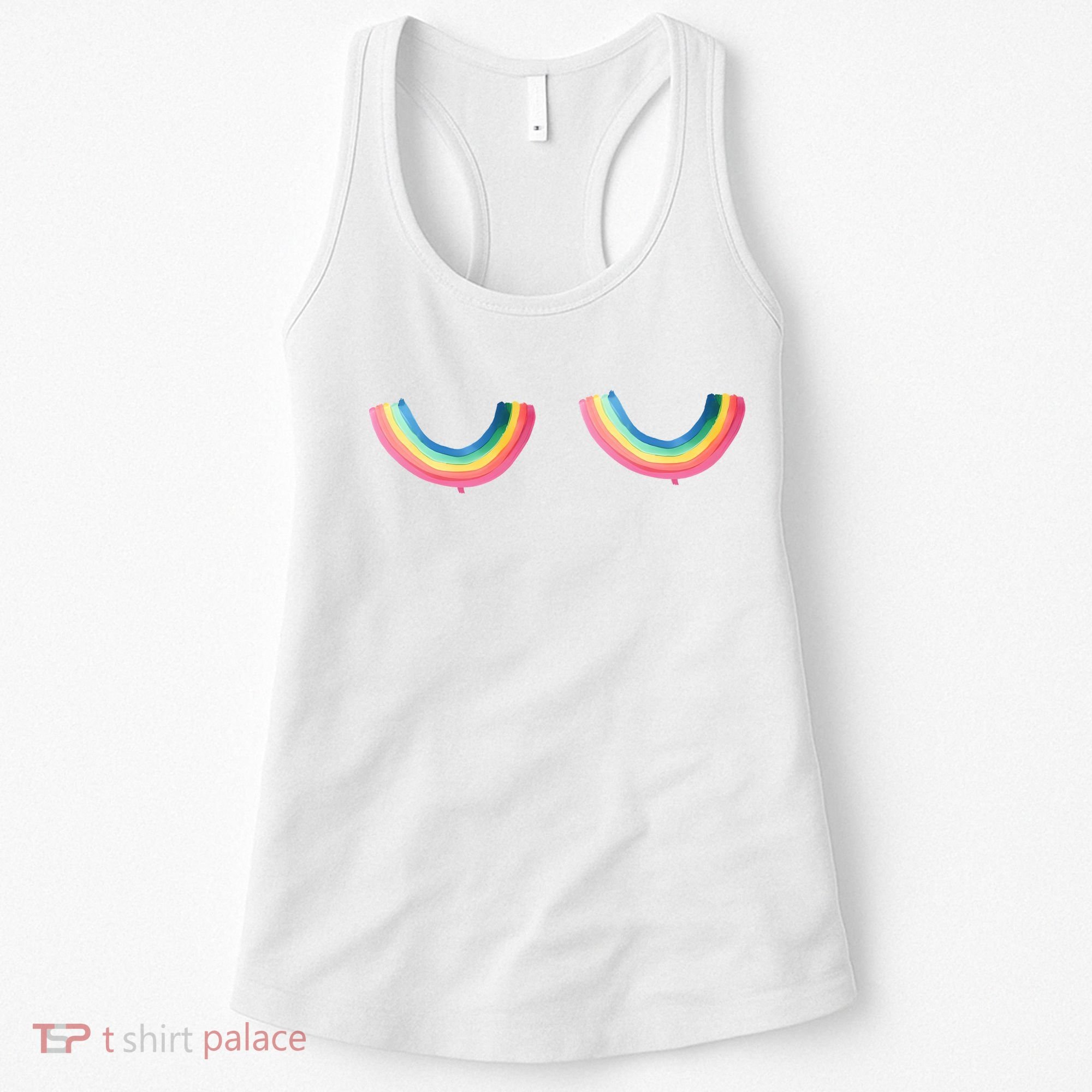 Rainbow Titties Lgbt Queer Women's Tank Top