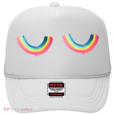 Rainbow Titties Lgbt Queer Hat