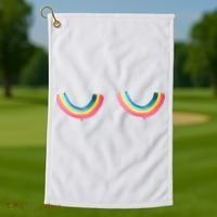 Rainbow Titties Lgbt Queer Golf Towel thumb 1