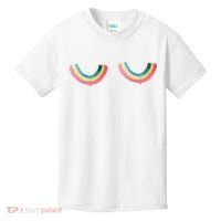 Rainbow Titties Lgbt Queer Kids T-Shirt thumb 0