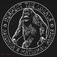Respect The Locals Bigfoot Sasquatch American National Parks USA-Made Doggie Bandana thumb 2